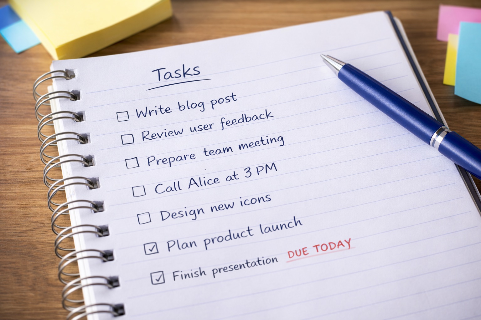 Beispiel: Foto eines Papierblocks als Input für die Bildanalyse